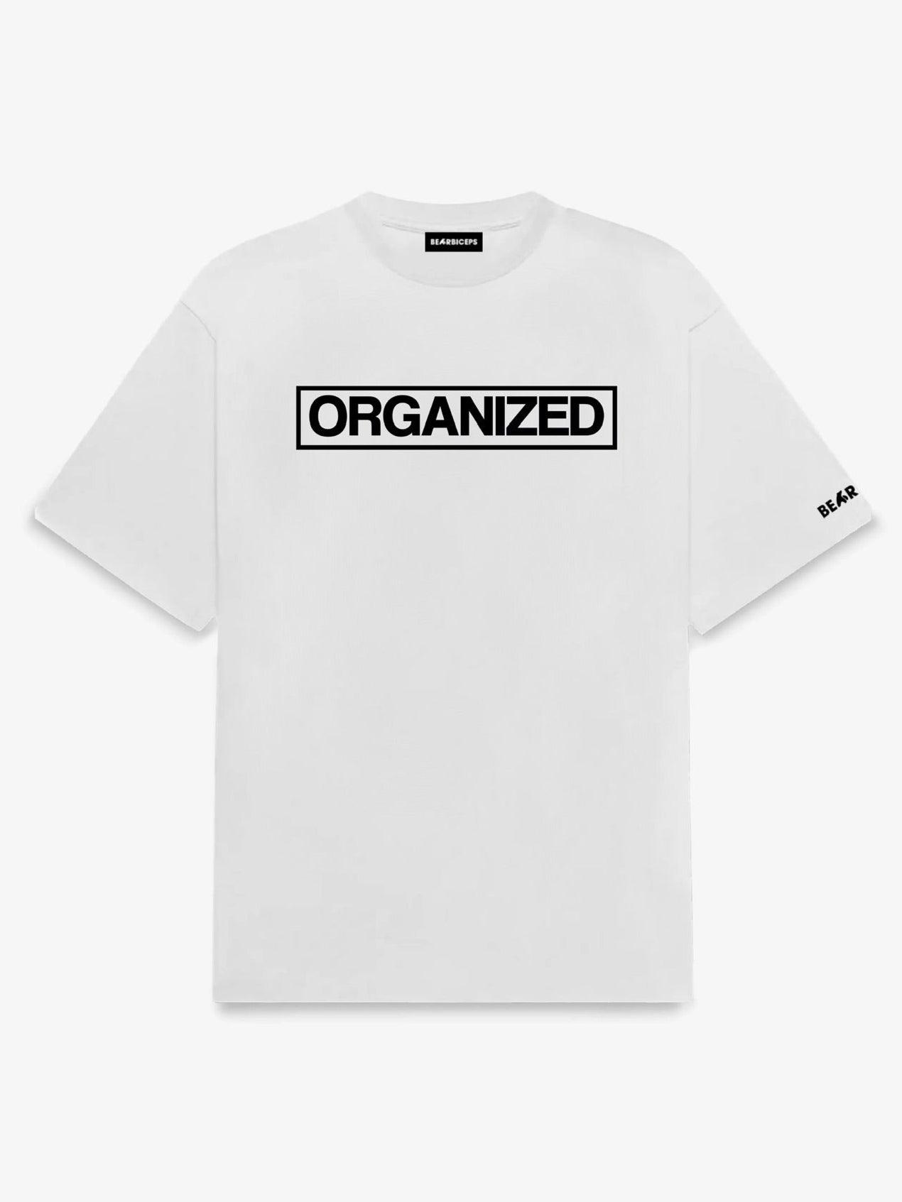 bearbiceps white organised oversized tshirt