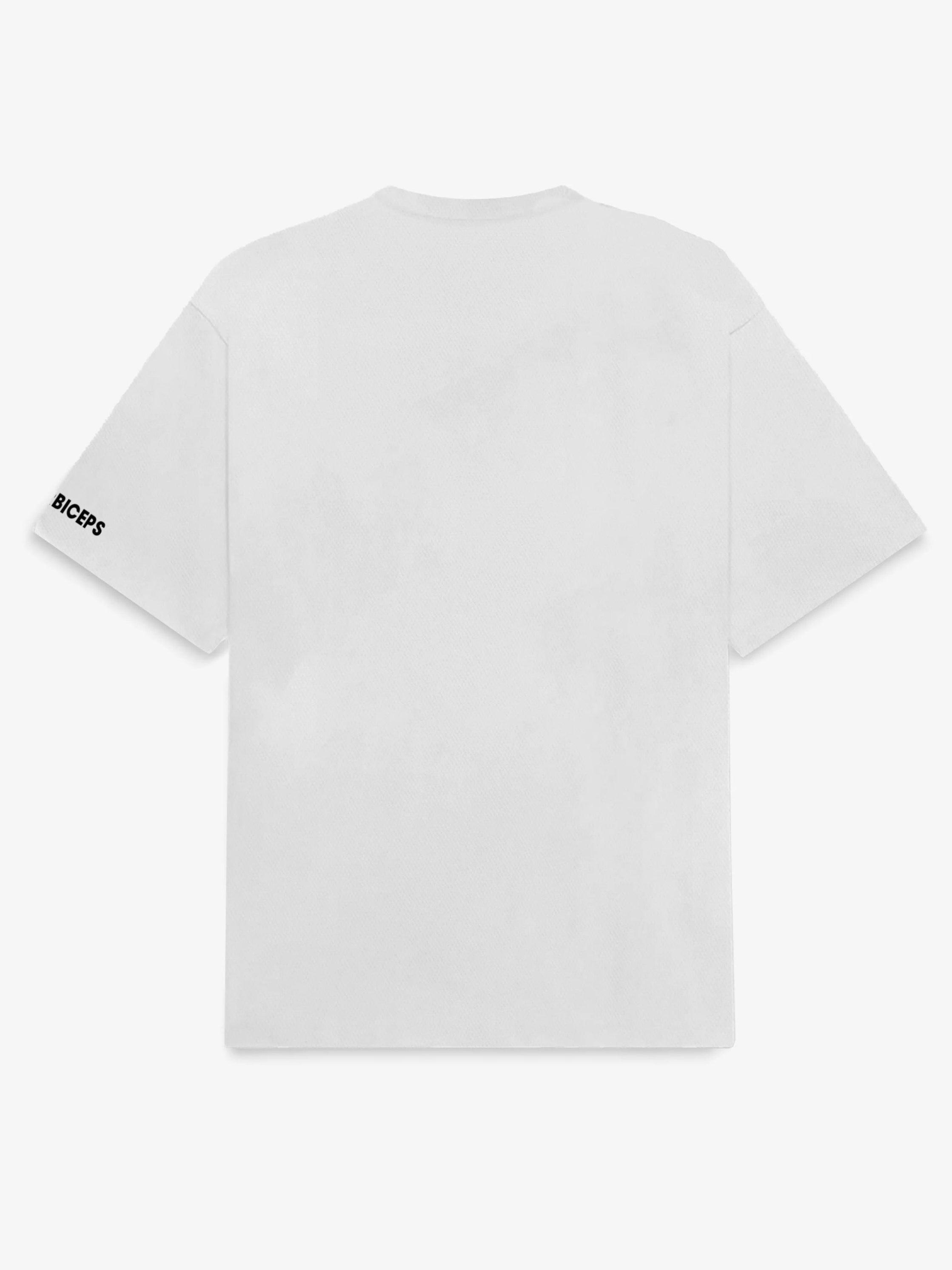 bearbiceps overthinker white oversized tshirt