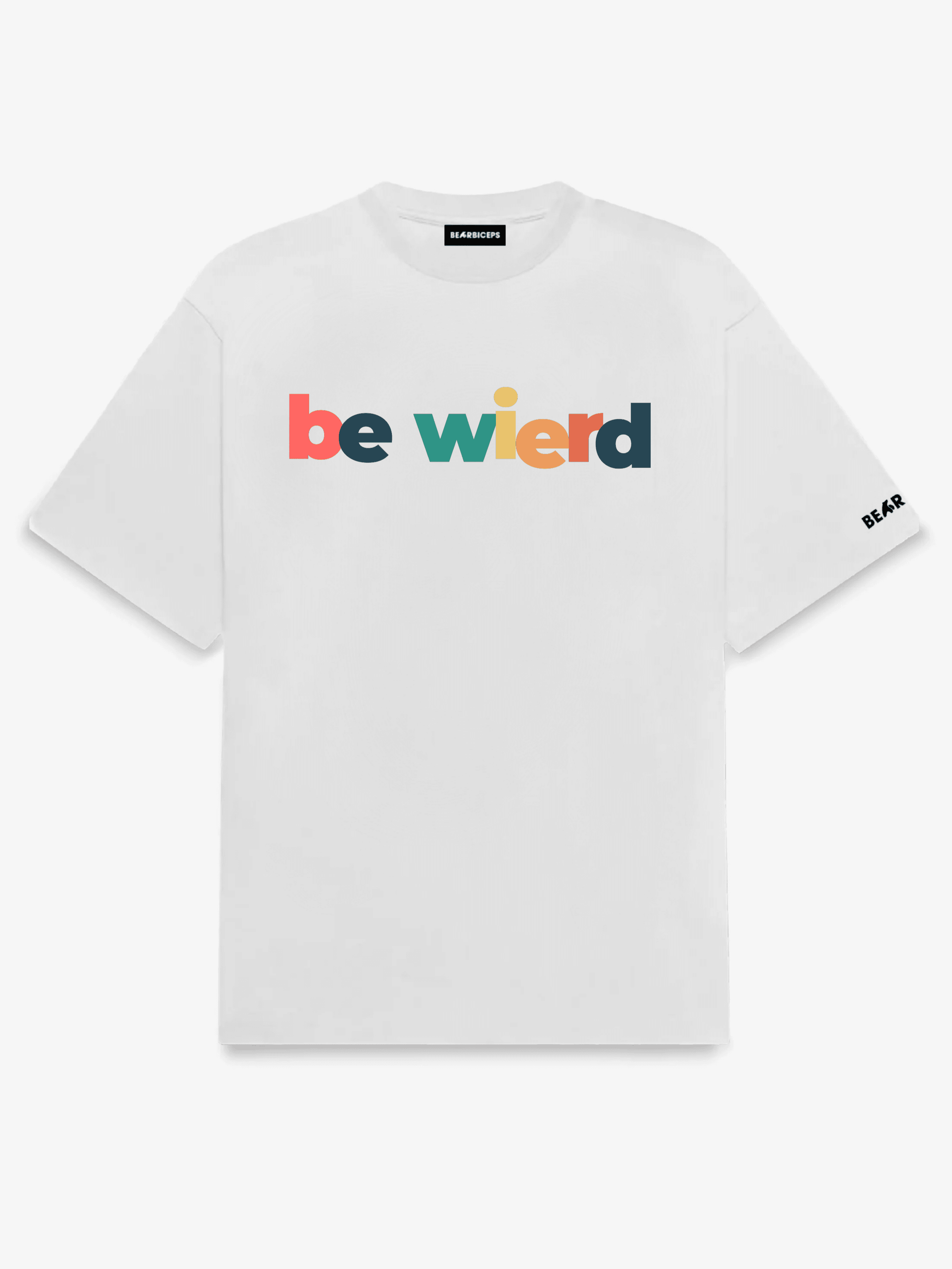 be weird oversized bearbiceps tshirt