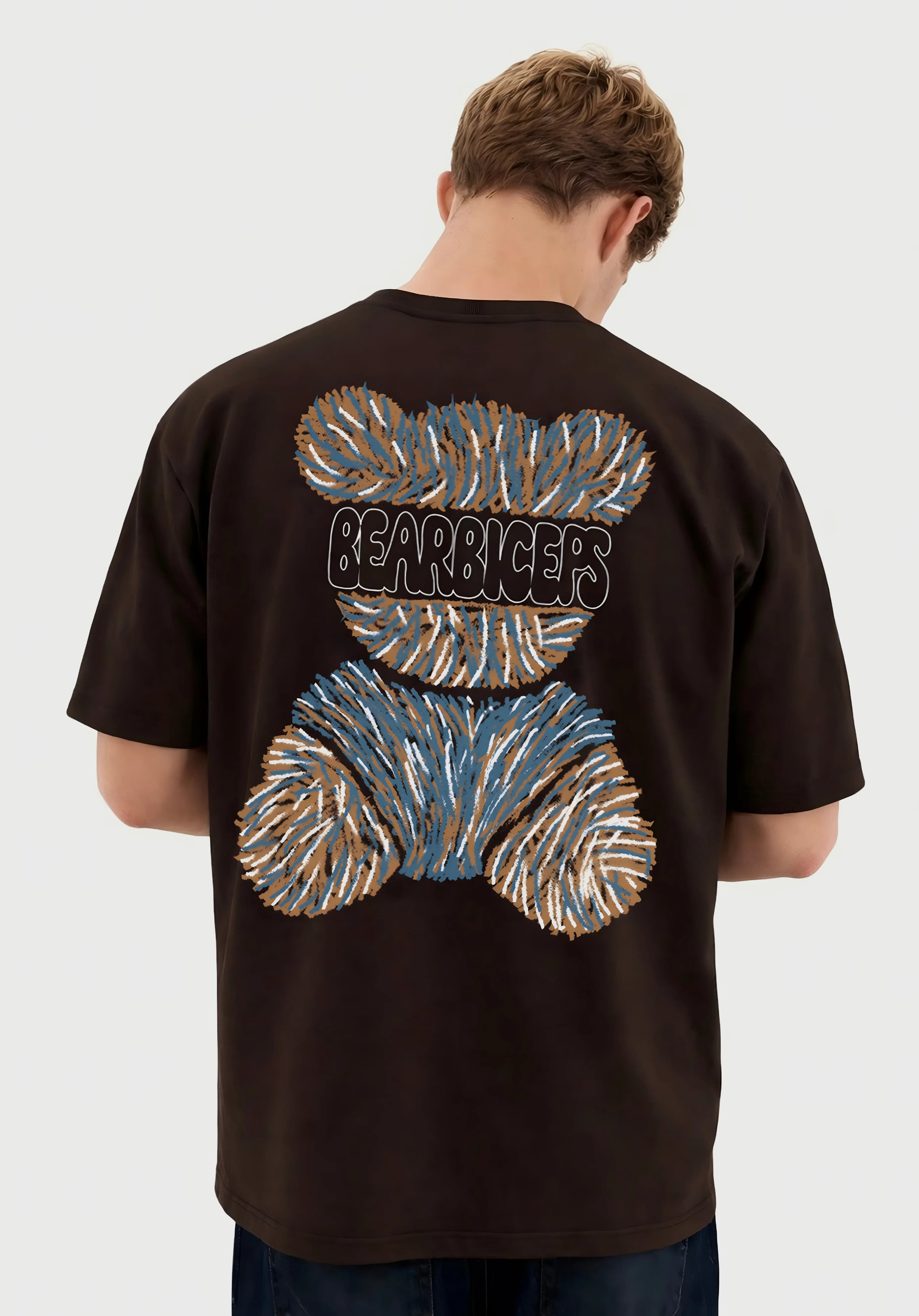 Bearbiceps raw bear brown tshirt