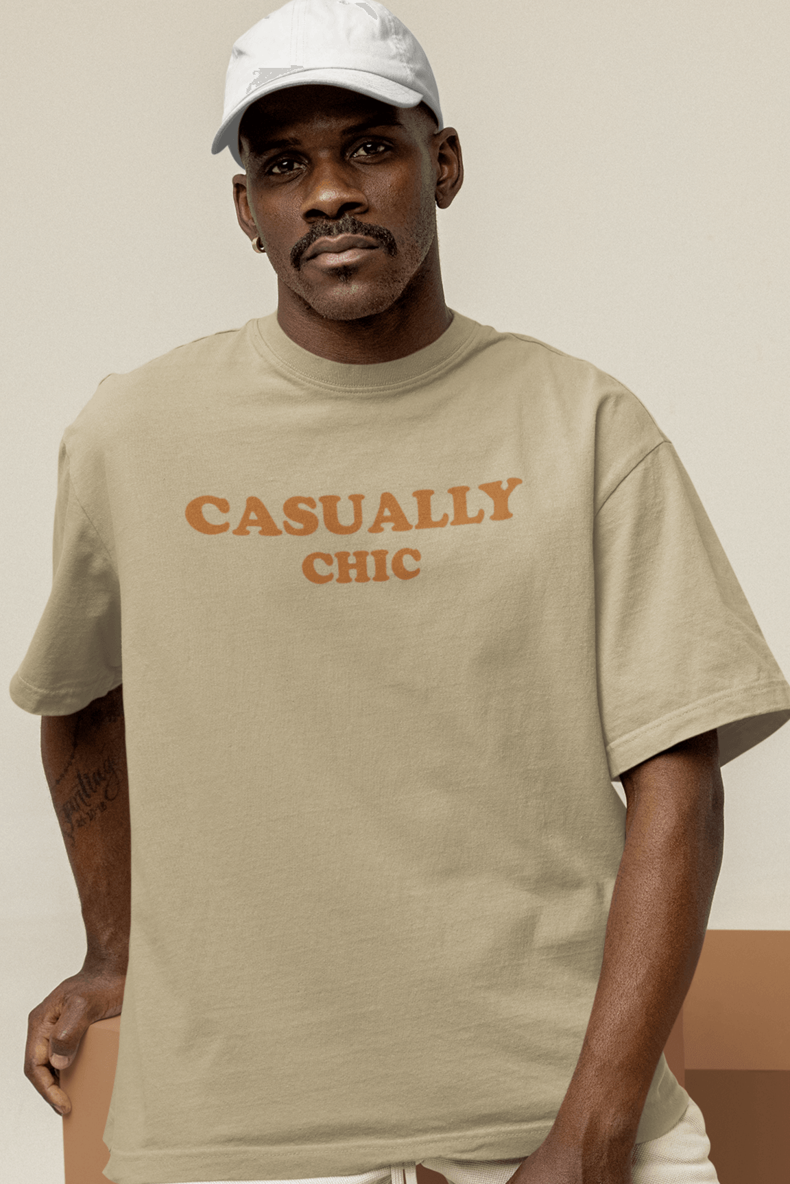 CASUALLY CHIC BEIGE TEE