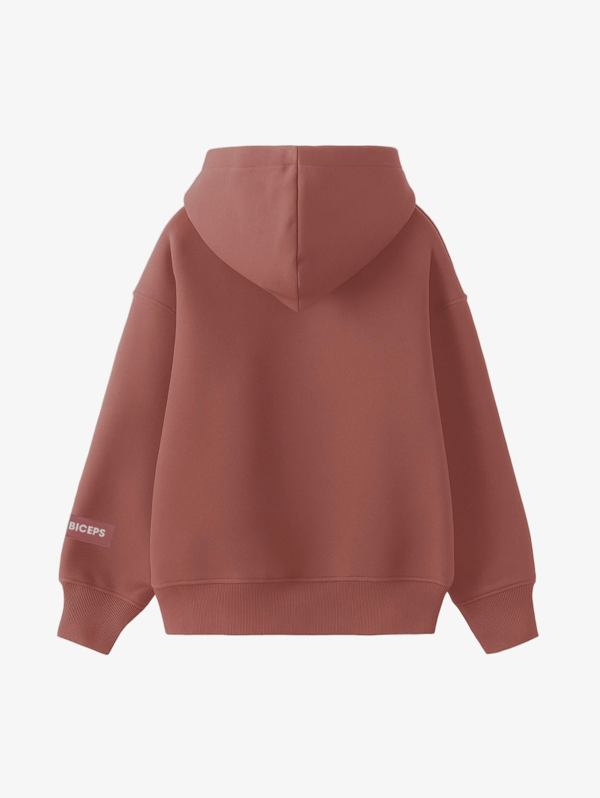 Peach oversized BEARBICEPS hoodie with signature branding